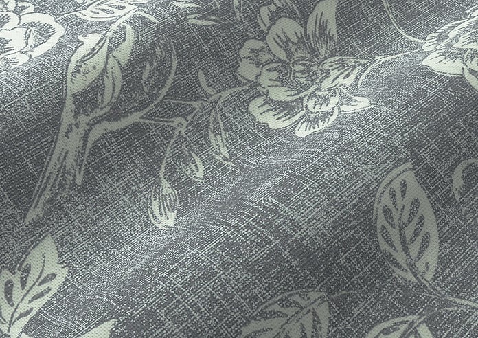 Bird Garden, Charcoal - Twist&Fit Roman Blind - Image 4
